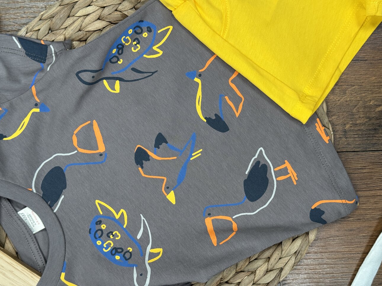 Pamuklu Sevimli Deniz Canlıları Desenli Erkek Bebek 2li Şortlu Takım