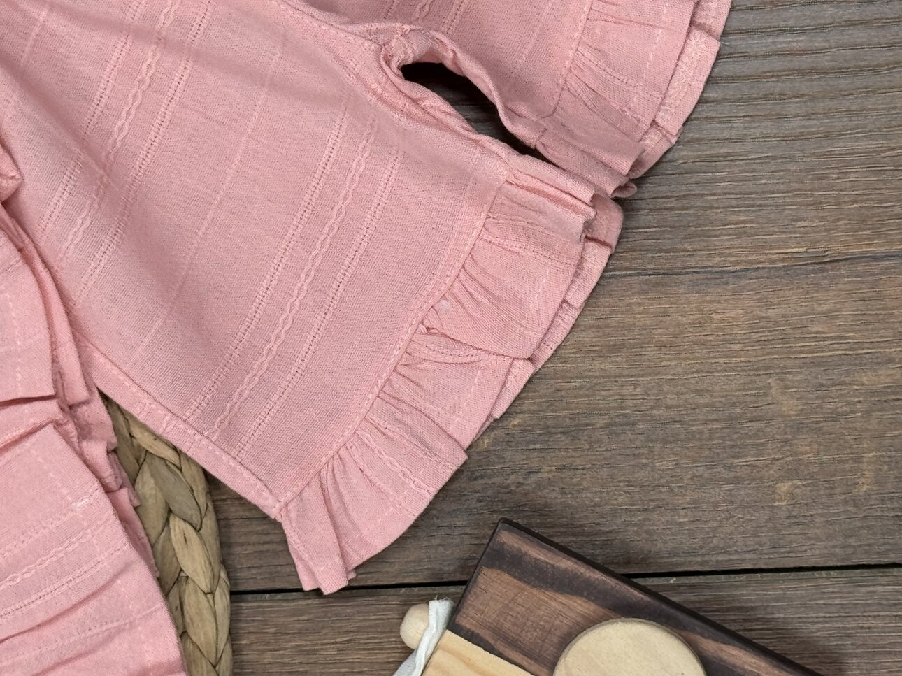 Organik Pamuklu Keten Kız Çocuk 2li Takım Kız Bebek 2li Takım - Görsel 6