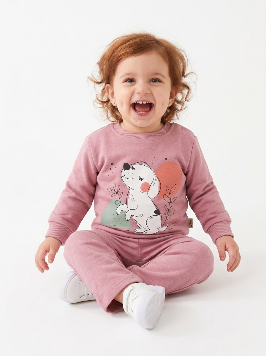 Pamuklu İspanyol Paça Kız Bebek 2li Takım