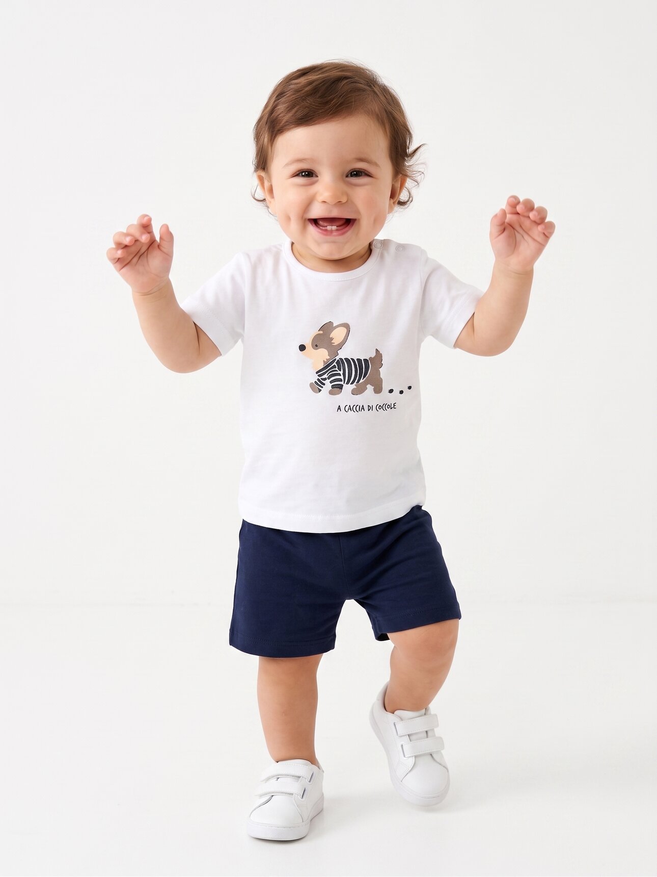 Pamuklu Sevimli Animal Detaylı 2li Erkek Bebek Takım