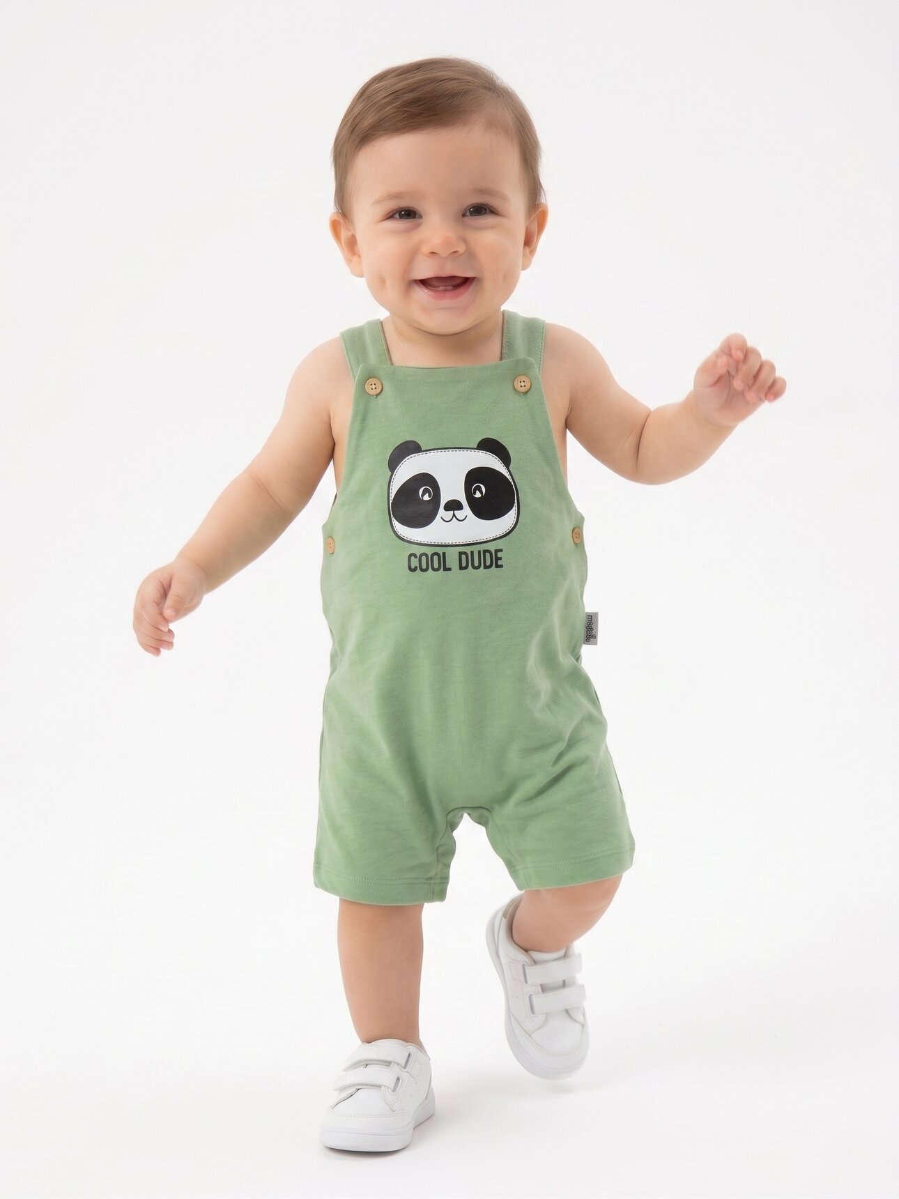 Pamuk Panda Desenli Erkek Bebek 2li Takım