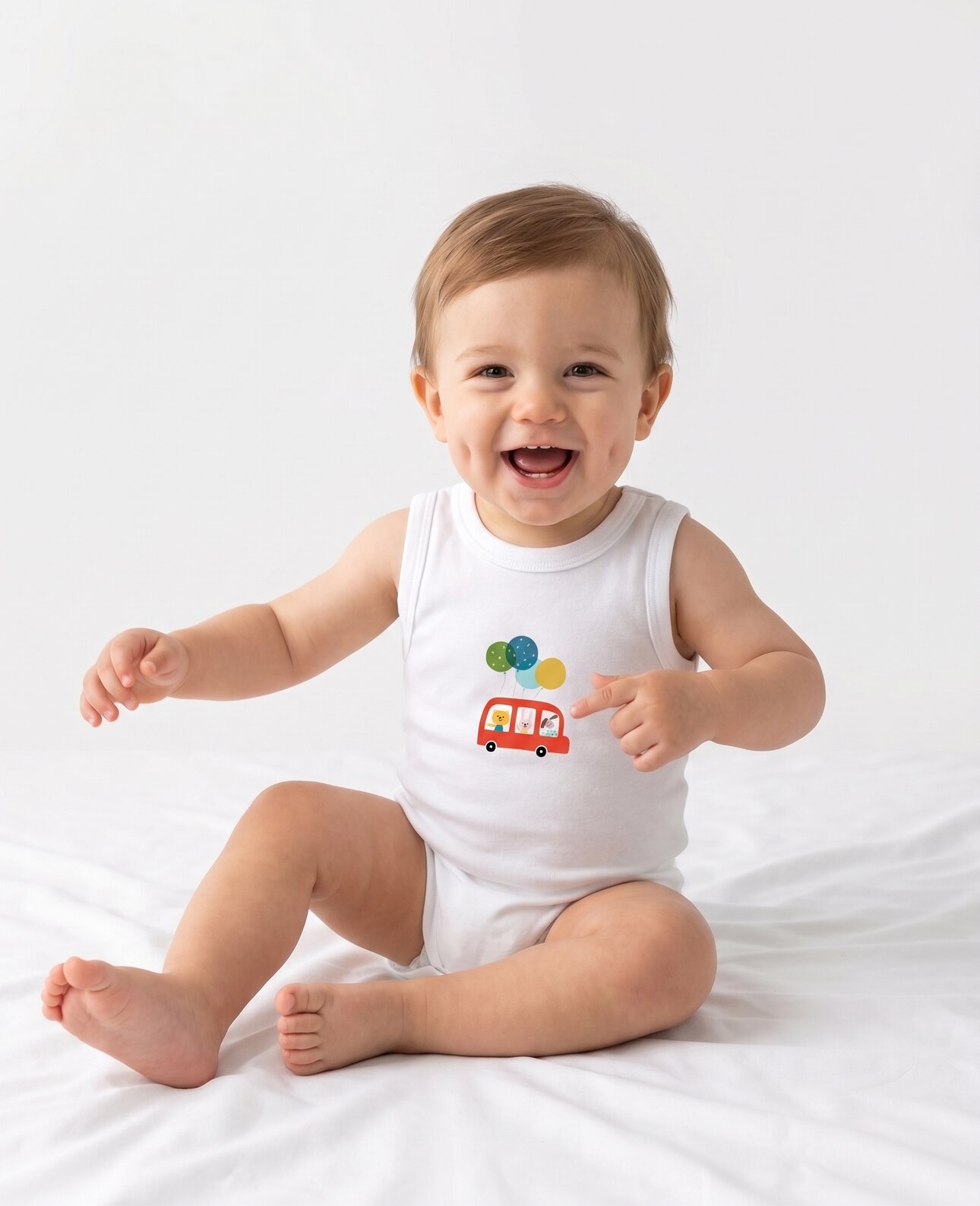 Organik %100 Pamuklu Çıtlıtlı Erkek Bebek Badi Zıbın - Detay Görseli 3