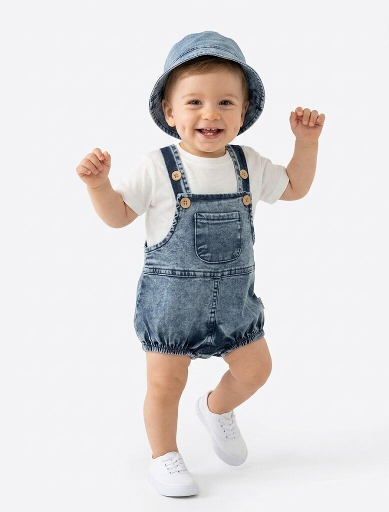 Kot Salopet Şapkalı Çıtçıtlı 3lü Erkek Bebek Takım - Benzer Ürün