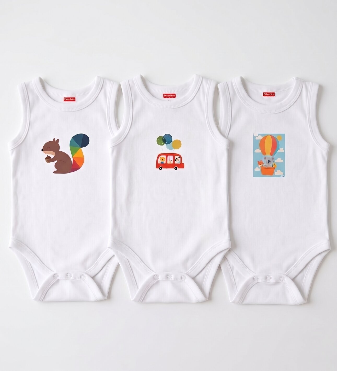 Organik Pamuklu Yarım Kollu Desenli 3lü Zıbın Set Takım