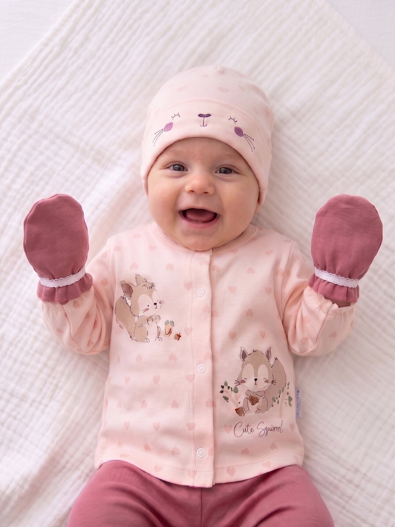 Pamuklu Bebe Yaka Sırtı Boydan Çıtçıtlı Kız Bebek 5li Hastane Çıkışı - Görsel 2