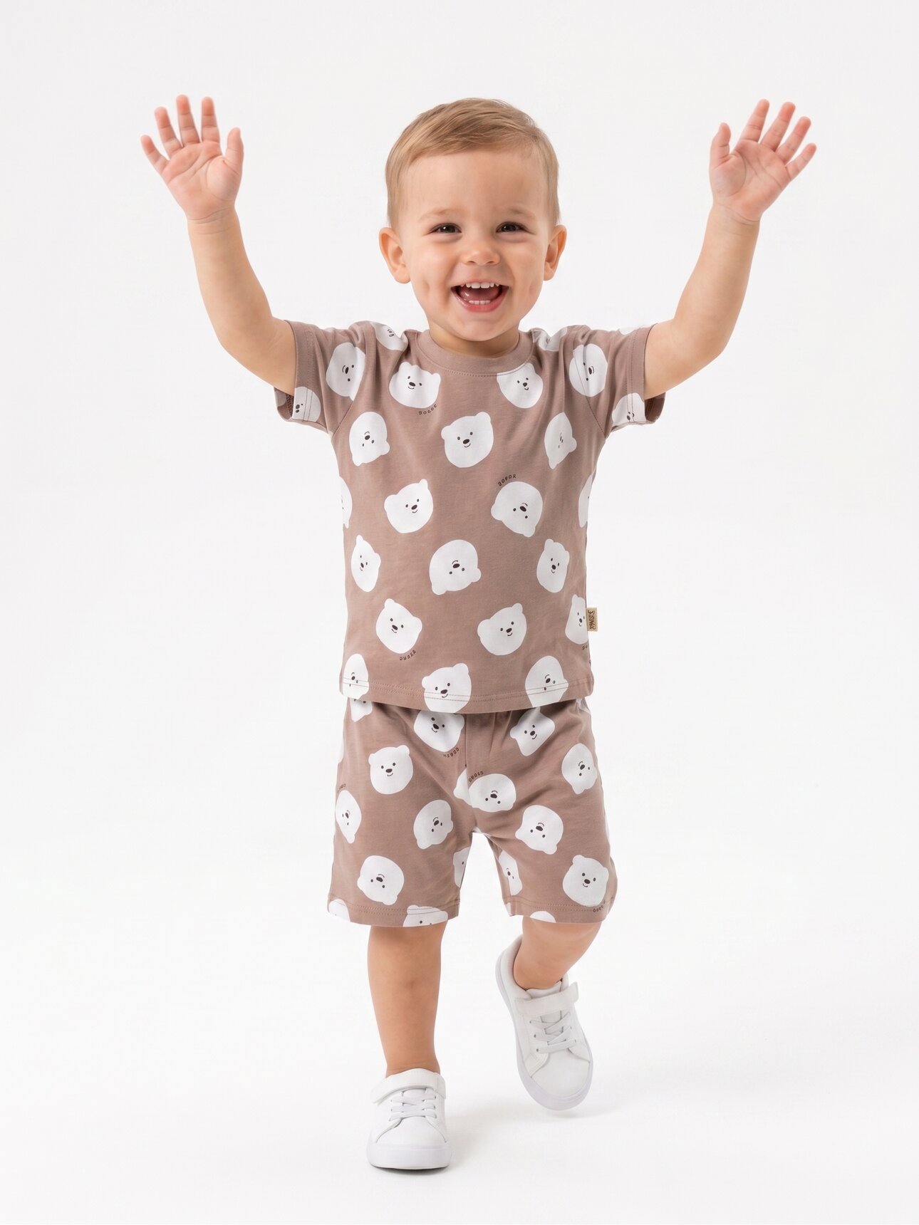Pamuklu Ayıcık Detaylı 2Lİ Şortlu Günlük Erkek Çocuk Takım Pijama Takımı - Görsel 2