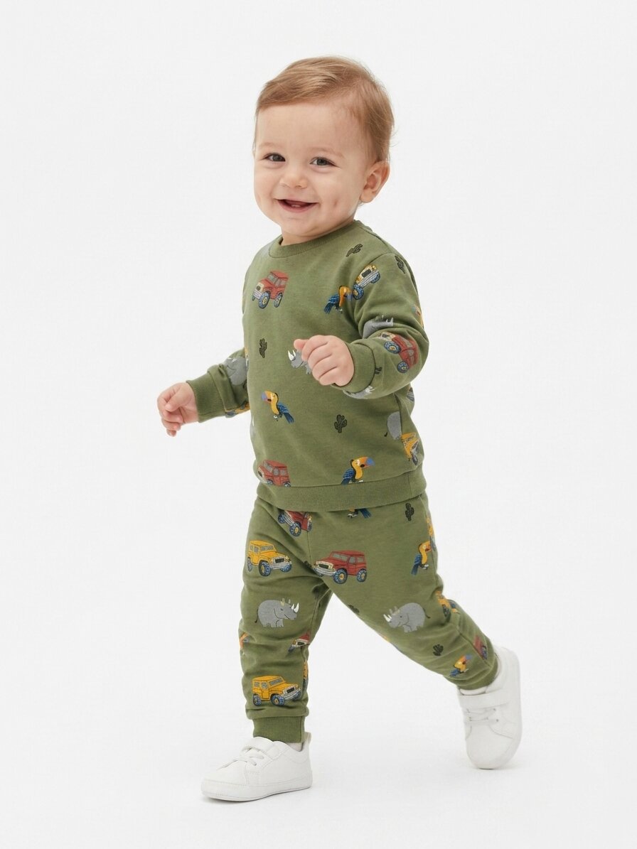 Pamuklu Araba Detaylı 2li Erkek Bebek Pijama Takımı - Görsel 3