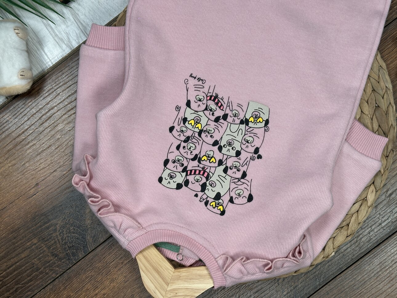 Selanik Örgüsü Kadife Fitilli Yumuşacık Kız Bebek Tulum - Görsel 3
