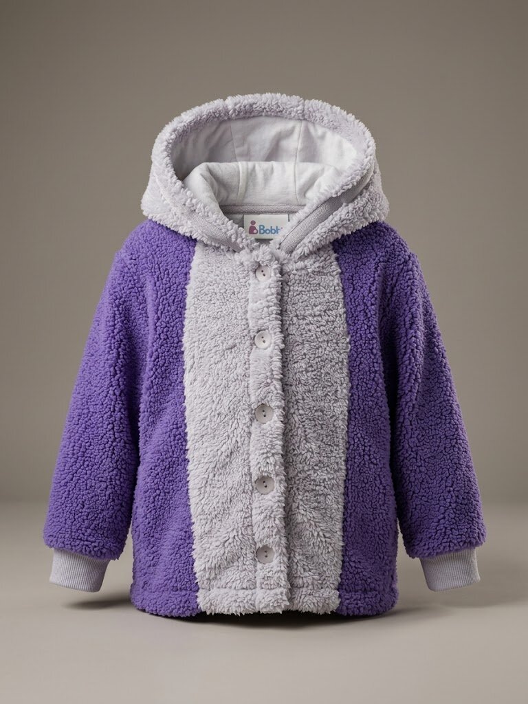Polar Kapüşonlu Kız Bebek Mont
