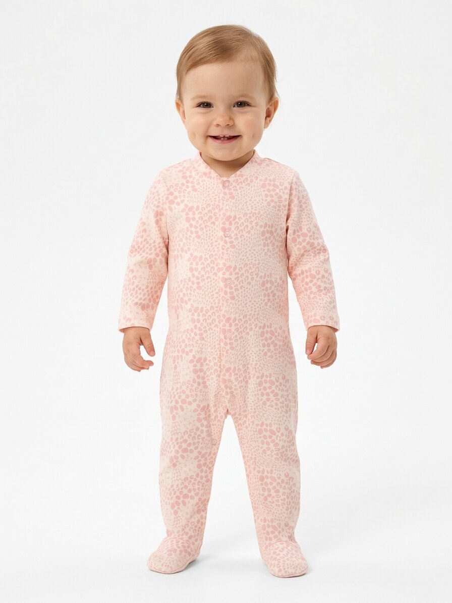 Pamuk Desenli Unisex Bebek Tulum - Görsel 4