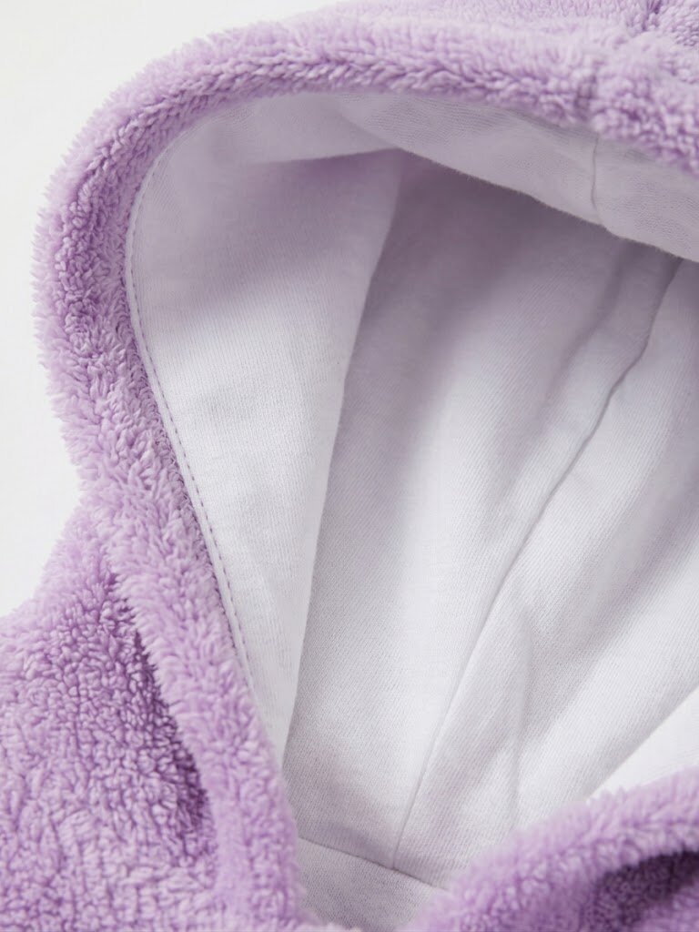 Polar Düğme Detaylı Kız Bebek Peluş Mont - Görsel 3