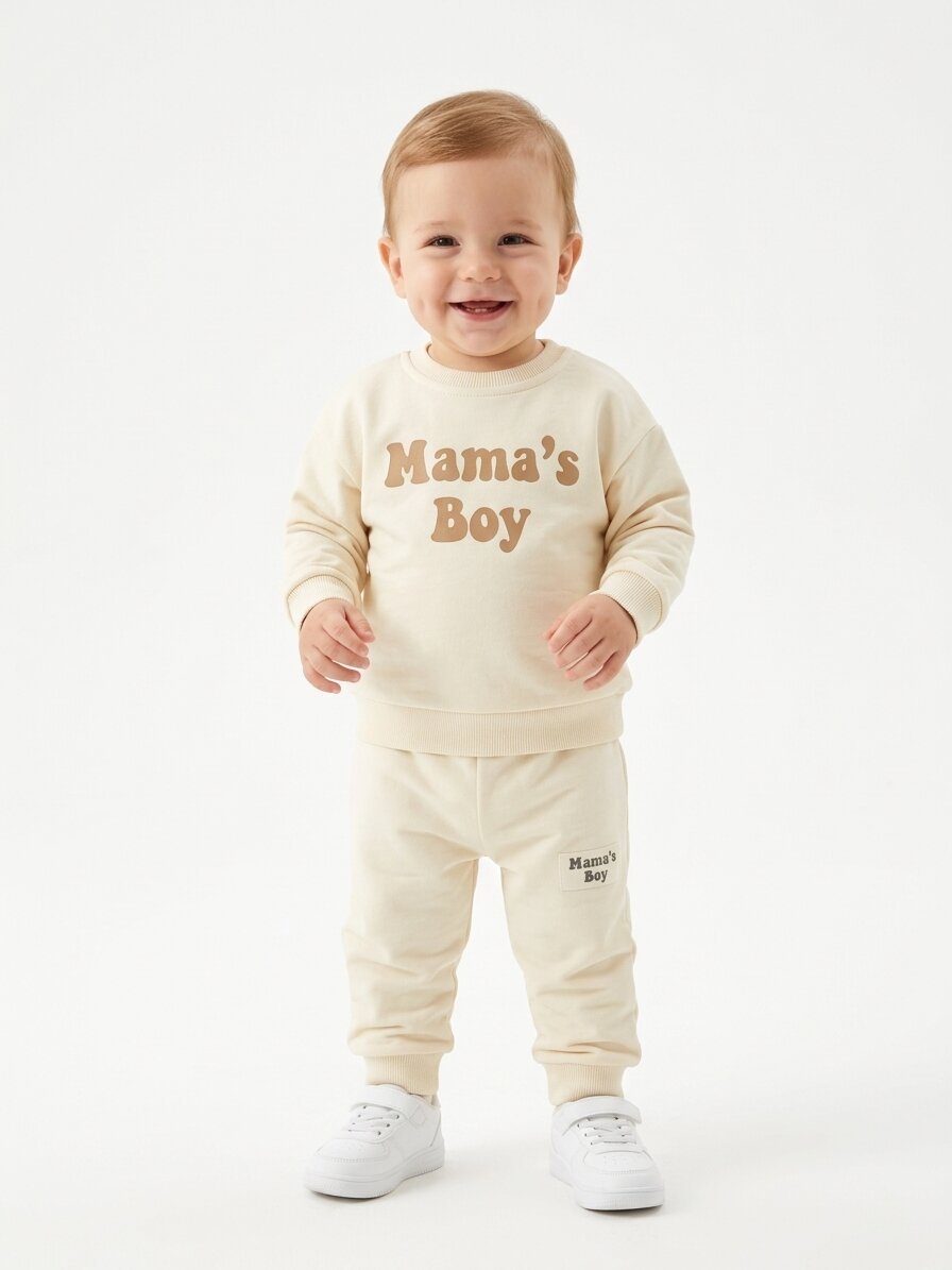 Pamuk Mamas Boy Baskılı Erkek Bebek 2li Takım - Görsel 2