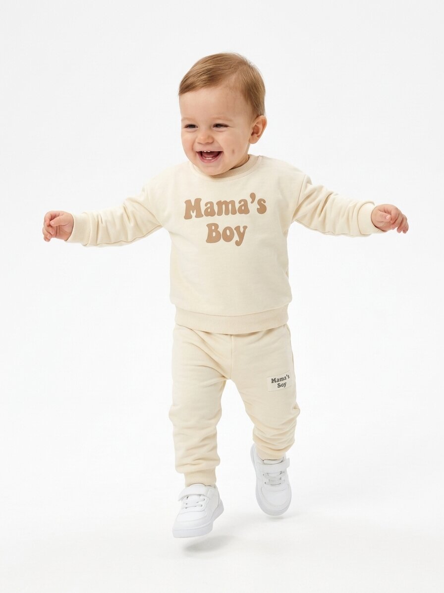 Pamuk Mamas Boy Baskılı Erkek Bebek 2li Takım - Görsel 4