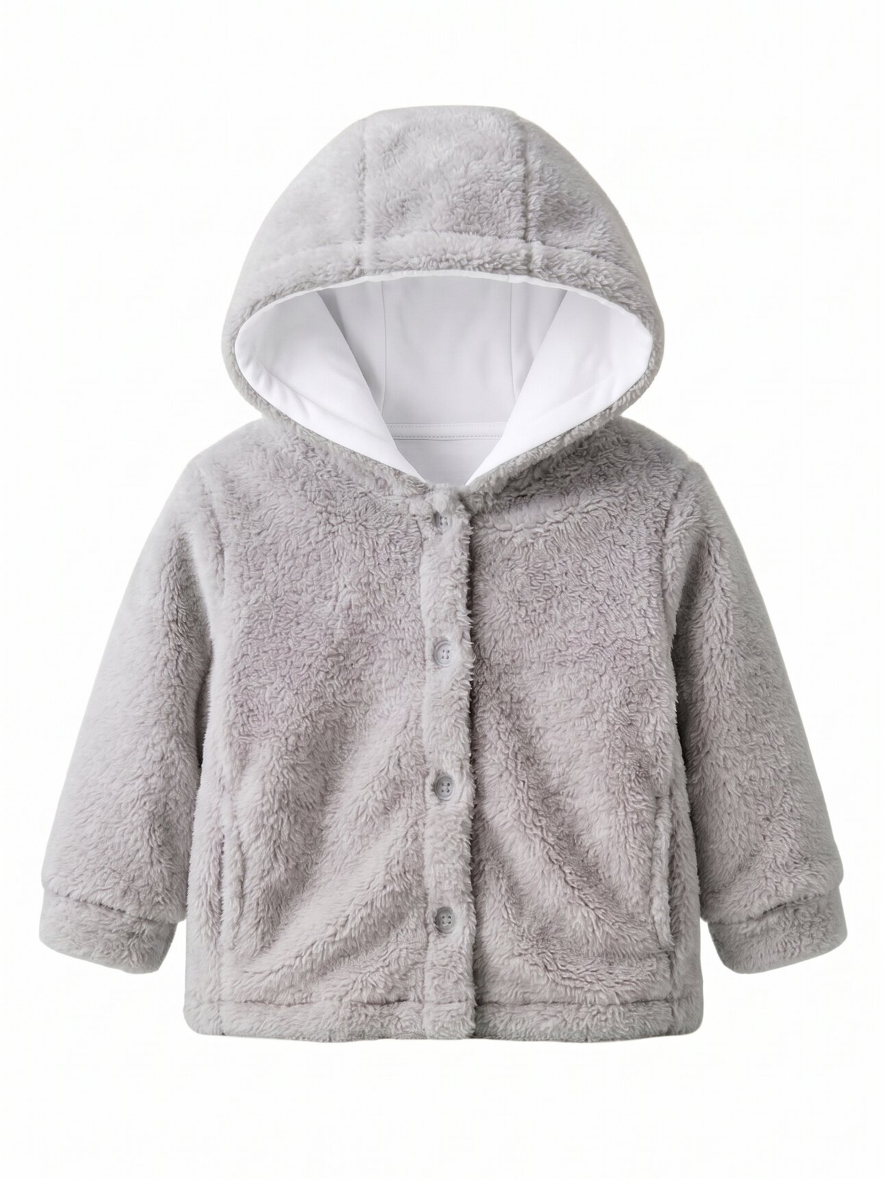 Polar Kapüşonlu Kiz Bebek Mont