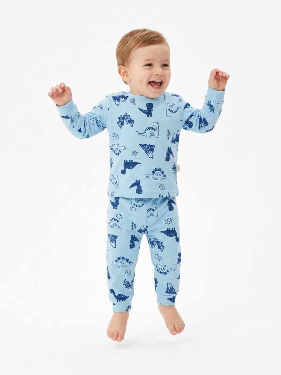 Pamuklu Animals  Detaylı 2Lİ Erkek Bebek Pijama Takımı - Görsel 3