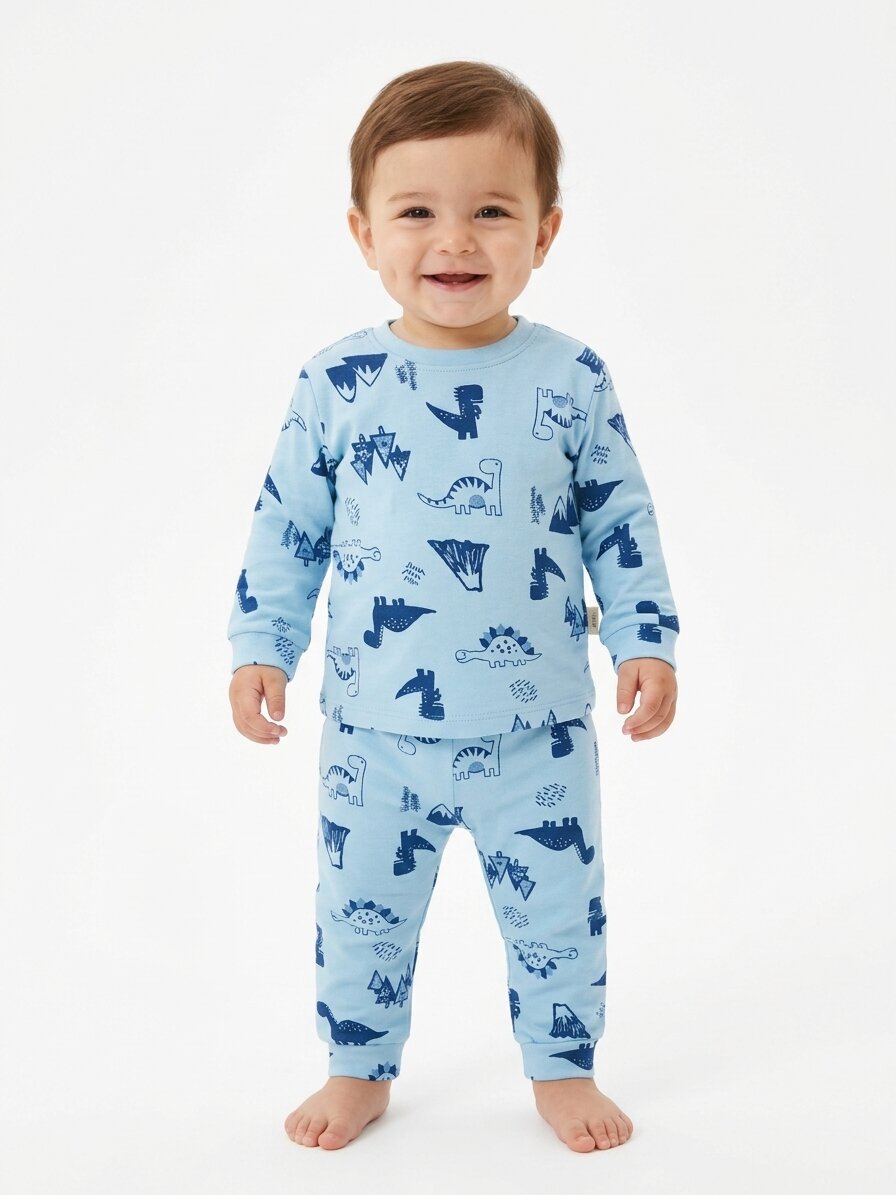 Pamuklu Animals  Detaylı 2Lİ Erkek Bebek Pijama Takımı - Görsel 4