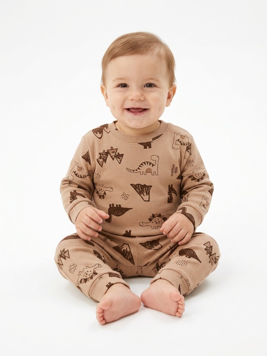 Pamuklu Animals  Detaylı 2Lİ Erkek Bebek Pijama Takımı - Görsel 4