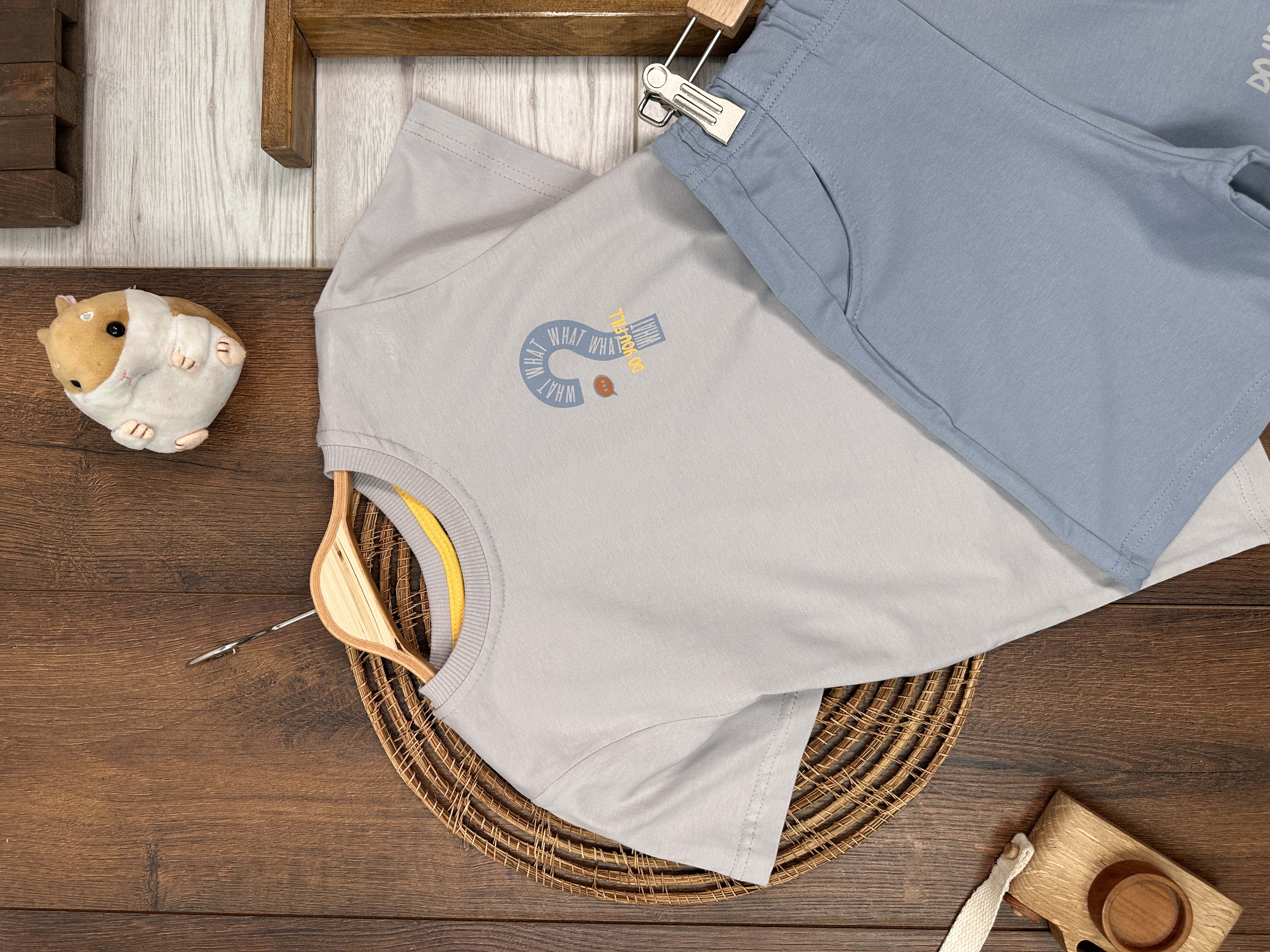 Yazlık Pamuklu Baskılı T-Shirt ve Şort Erkek Çocuk 2li Takım - Görsel 5